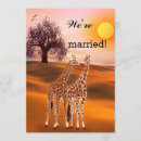 Search for giraffe wedding invitations African