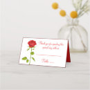 Search for red rose place cards Bridal shower