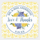 Search for citrus wedding stickers Thank you