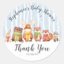 Search for winter woodland animals stickers Baby shower