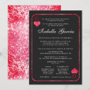 Search for red gown invitations Glitter