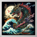 Recherche de dragon japonais posters Vintage