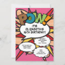 Search for book birthday invitations Pow