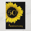 Search for sunflower anniversary invitations Golden