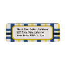 Search for blue and yellow return address labels Grey
