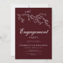 Search for burgundy engagement party invitations Elegant