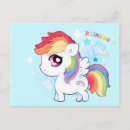 Recherche de poney mignon cartes postales Arc en ciel