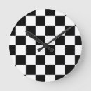 Recherche de damier noir et blanc horloges Motif