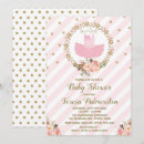 Search for ballet baby shower invitations Pink and gold