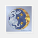 Recherche de lune et étoile serviettes Bleu