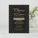 Search for gold and black 50th birthday invitations Glitter