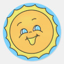 Recherche de visage du soleil autocollants Ensoleillé