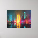 Search for neon light canvas prints Street