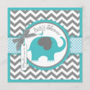 Search for teal elephant baby shower invitations Grey