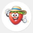 Search for cartoon strawberry stickers Red