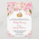 Search for pink gold pumpkin baby shower invitations Little