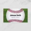 Search for baseball trainer business cards Player