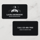 Recherche de detectives cartes visite Enquête