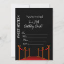 Search for black and red birthday invitations Glam