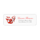 Search for high heels return address labels Red