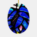 Search for stained glass pattern ornaments Blue