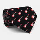 Search for rock music ties Red electric guitar