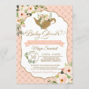 Search for tea party baby girl shower invitations Flowers