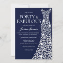 Search for blue 40th birthday invitations Forty