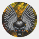 Search for skull with wings stickers Black