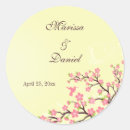 Search for pink cherry blossom wedding stickers Chic