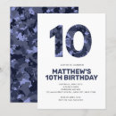 Search for boys 10th birthday invitations For him