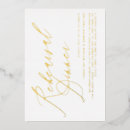 Recherche de gold rehearsal dinner invitations Calligraphie