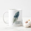 Search for hand drawn feathers mugs Watercolor