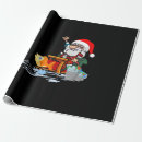 Search for christmas fishing wrapping paper Santa claus