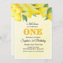 Search for lemon 1st birthday invitations Watercolor