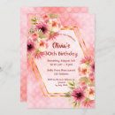 Search for pink floral birthday invitations Blush