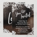 Search for lace flower invitations Rustic