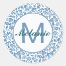 Search for blue and white pattern stickers Elegant