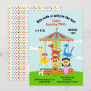 Search for merry go round birthday invitations Amusement park