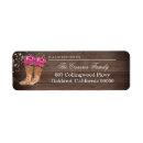 Search for rustic western return address labels Cowboy boots