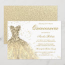 Search for golden glitter invitations White