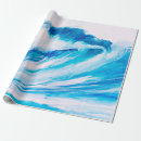 Search for waves gift wrap Watercolor
