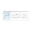 Search for boy baby shower return address labels Gingham