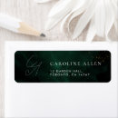 Search for dark green return address labels Gold