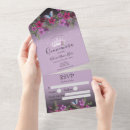 Search for purple quinceanera invitations Floral