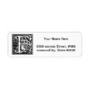 Search for monogram f return address labels Alphabet