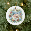 Search for red fox ornaments Snowy forest