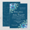 Search for blue flower border wedding invitations Elegant