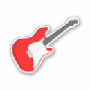 Recherche de guitare rouge autocollants Musique