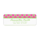 Search for quatrefoil return address labels Pink